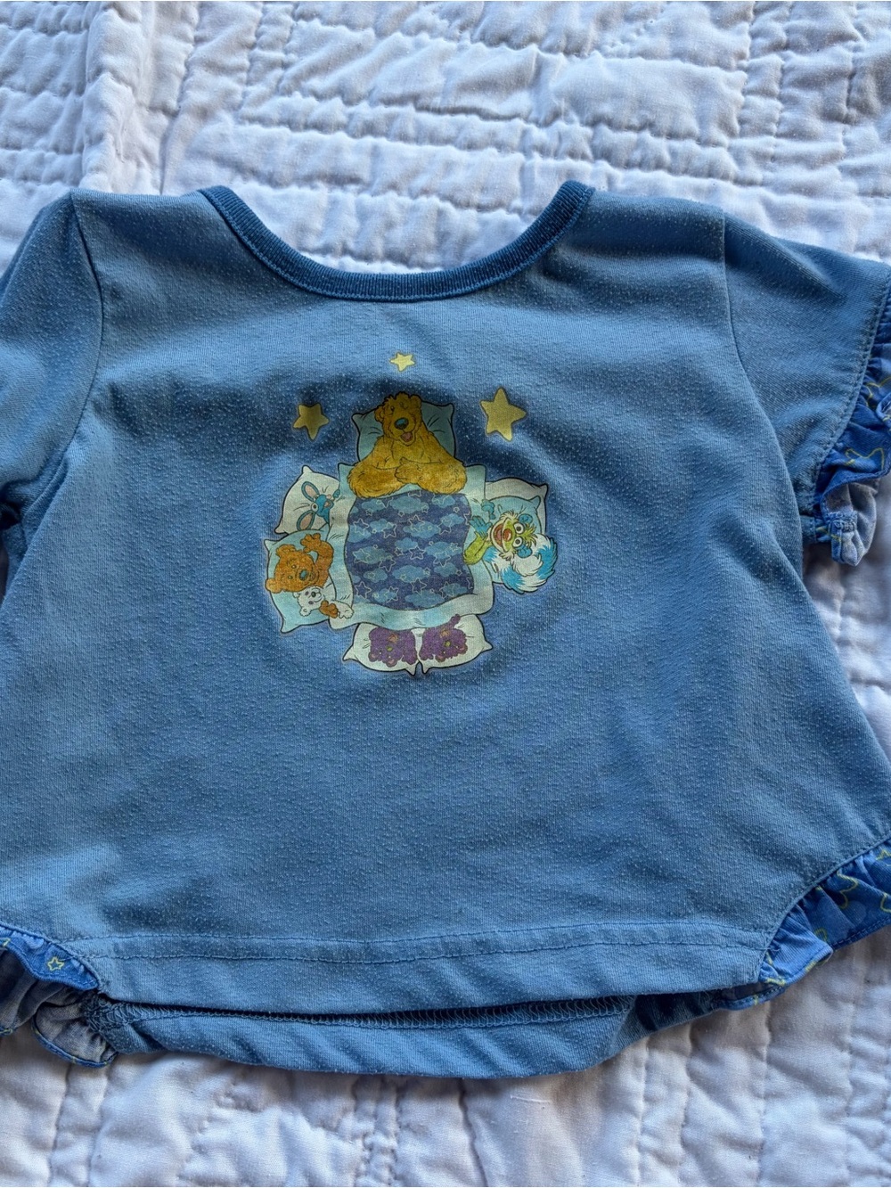 Vintage Bear in the Big Blue House PJ Top